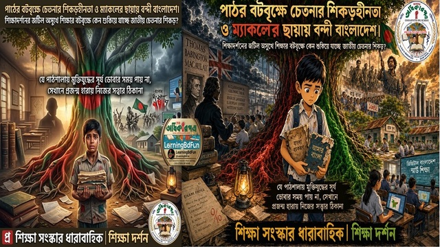 পাঠের বটবৃক্ষে চেতনার শিকড়হীনতা ও ম্যাকলের ছায়ায় বন্দী বাংলাদেশ: শিক্ষাদর্শনের জটিল অসুখে শিক্ষার বটবৃক্ষে কেন শুকিয়ে যাচ্ছে জাতীয় চেতনার শিকড়?
